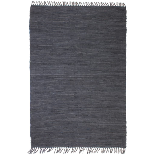 vidaXL Käsin kudottu Chindi-matto puuvilla 80x160 cm antrasiitti