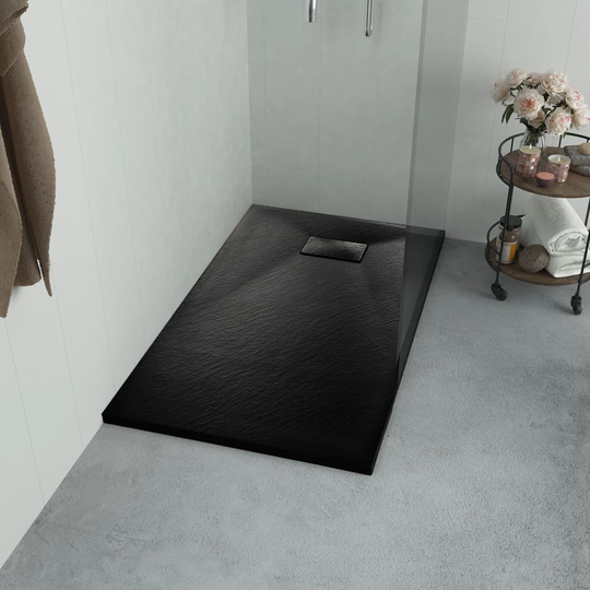 vidaXL Suihkualusta 90x80 cm SMC musta