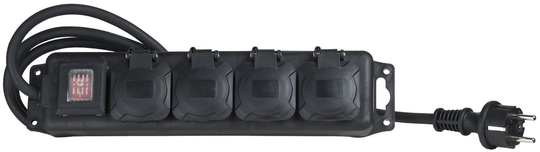 4-way power strip 3m with switch