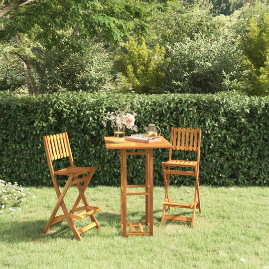 vidaXL Bistropöytä 75x75x110 cm täysi akaasiapuu