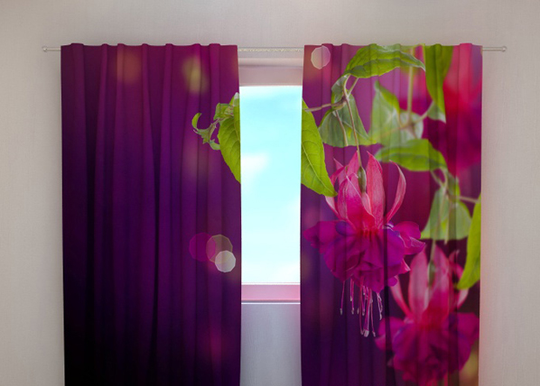 Pimennysverho FUCHSIA FLOWERS 240x220 cm