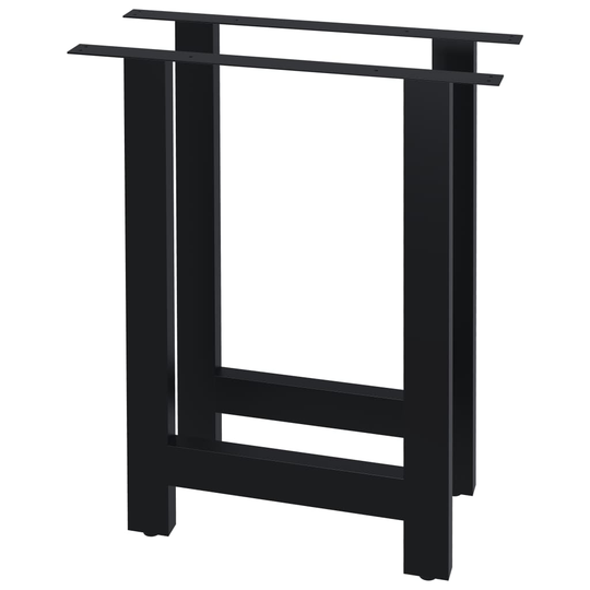 vidaXL Ruokapöydän jalat 2 kpl H-runko 70x72 cm