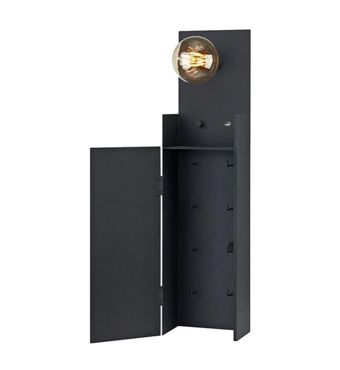 Combo wall light (musta)