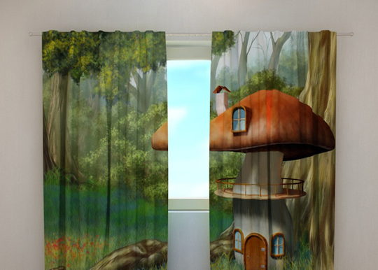 Puolipimentävä verho LITTLE MUSHROOM 240x220 cm