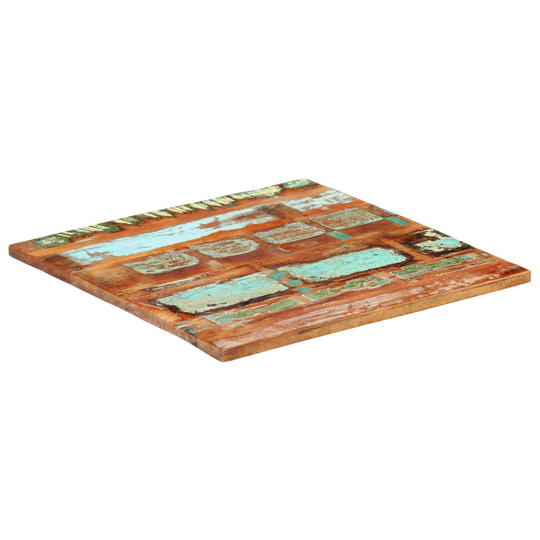 vidaXL Neliönmuotoinen pöytälevy 70x70 cm 25-27 mm täysi kierrätyspuu