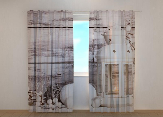 Pimennysverho White Christmas Lantern 240x220 cm