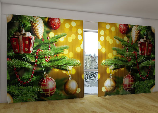 Pimentävä verho CHRISTMAS TOYS 360x230 cm