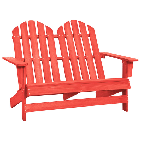 vidaXL 2-istuttava Adirondack-puutarhatuoli kuusi punainen