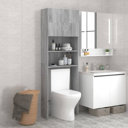 vidaXL Pesukonekaappi harmaa Sonoma 64x25,5x190 cm