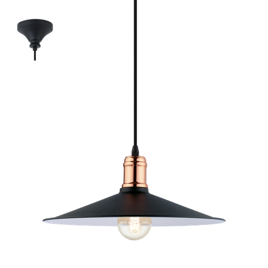 Bridport ceiling light (musta)