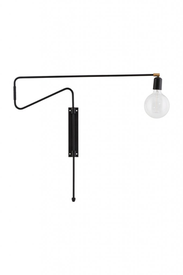 Swing lång vägglampa (musta)