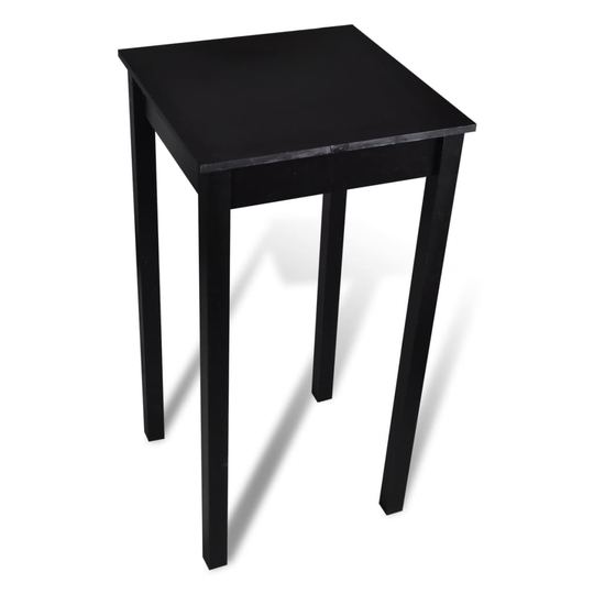 vidaXL Baaripöytä MDF Musta 55x55x107 cm