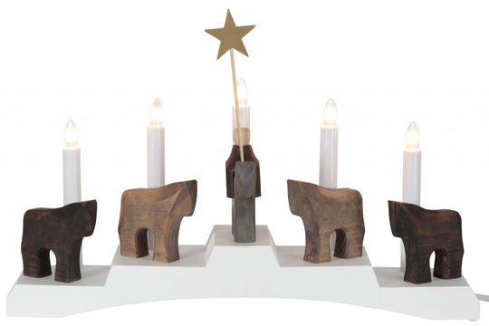 Staffans candlestick 5L (Tan / ruskea)