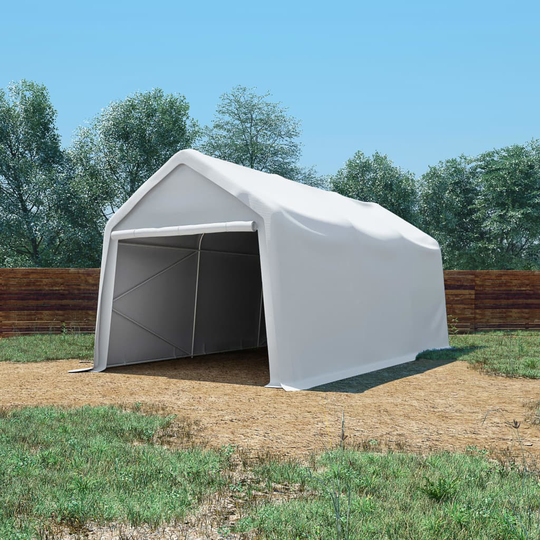 vidaXL Varastoteltta PVC 550 g/m² 3x6 m valkoinen