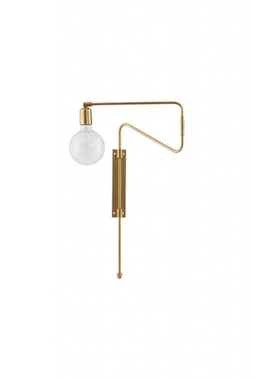 Swing mässing vägglampa (Brass / Kulta)