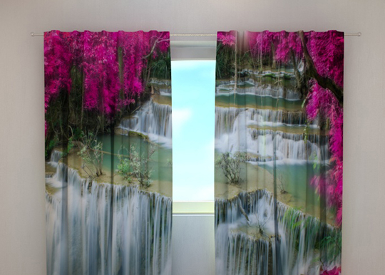 Pimennysverho FLOWERS AT THE WATERFALL 240x220 cm