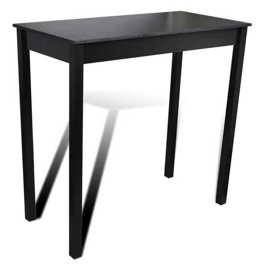 vidaXL Baaripöytä MDF 115x55x107 cm musta