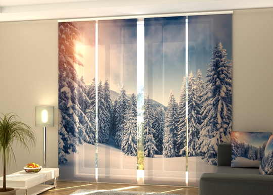 Puolipimentävä paneeliverho Christmas Sunset 240x240 cm