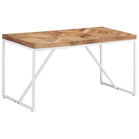 vidaXL Ruokapöytä 140x70x76 cm täysi akaasia- ja mangopuu