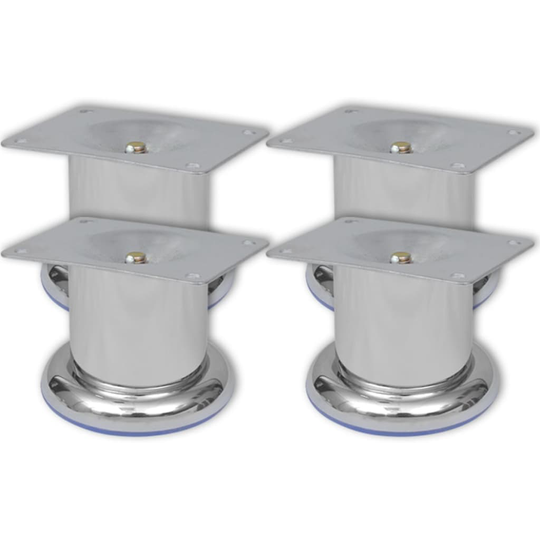 4 Pyöreää Sohvanjalkaa 60 mm kromi