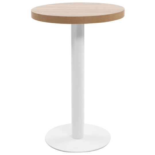 vidaXL Bistropöytä vaaleanruskea 50 cm MDF