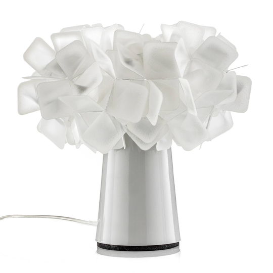Slamp Clizia -design-pöytävalaisin, opaali