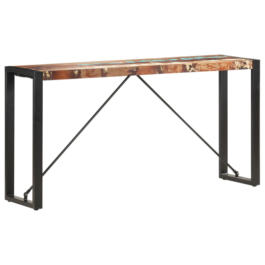 vidaXL Sivupöytä 150x35x76 cm täysi kierrätetty puu