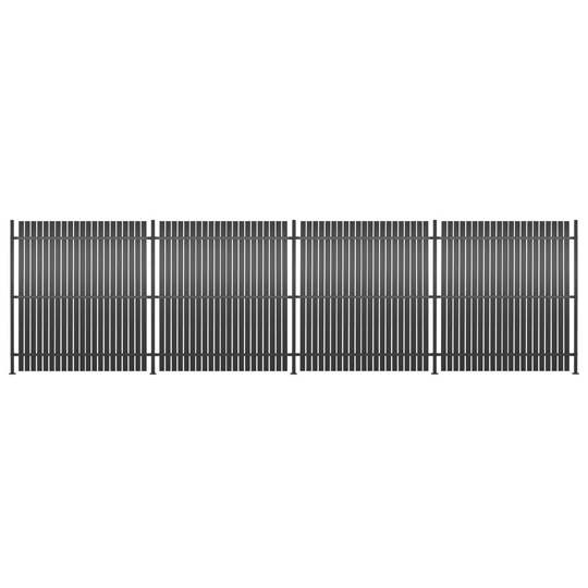 vidaXL Aitapaneeli 4 kpl alumiini 720x180 cm antrasiitti