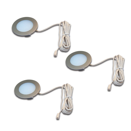 LED-kalusteuppolamppu FR 55 ruostumaton teräs 3Kpl