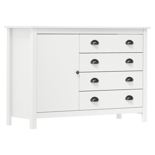 vidaXL Lipasto Hill Range valkoinen 120x40x80 cm täysi mänty