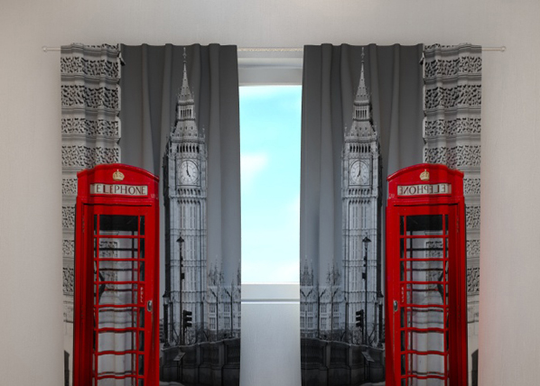 Läpinäkyvä verho LONDON TELEPHONE 240x220 cm