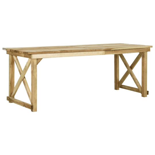 vidaXL Puutarhapöytä 200x79x75 cm kyllästetty mänty