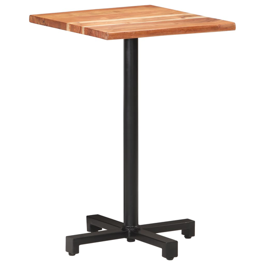 vidaXL Bistropöytä elävät reunat 50x50x75 cm täysi akaasiapuu