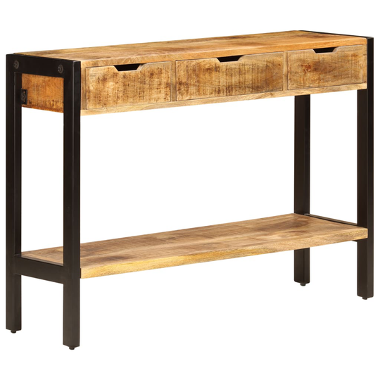 vidaXL Senkki 3 laatikolla 110x35x75 cm kiinteä mangopuu