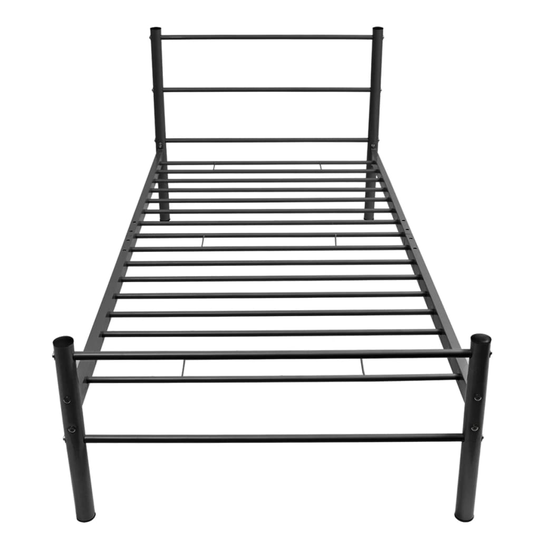 vidaXL Sängynrunko musta metalli 90x200 cm