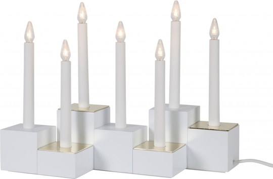 Klossy candlestick 7L (valkoinen)