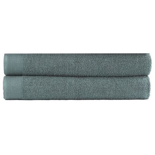 vidaXL Kylpypyyhesetti 2 kpl puuvilla 450 g/m² 100x150 cm vihreä