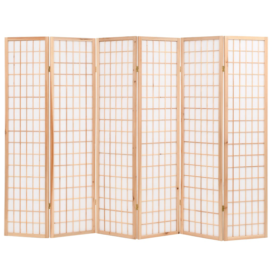 vidaXL Taitettava tilanjakaja 6 paneelia japanilaistyylinen 240x170cm