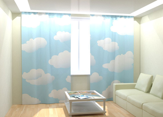 Kuvaverhot WHITE CLOUDS 300x260 cm