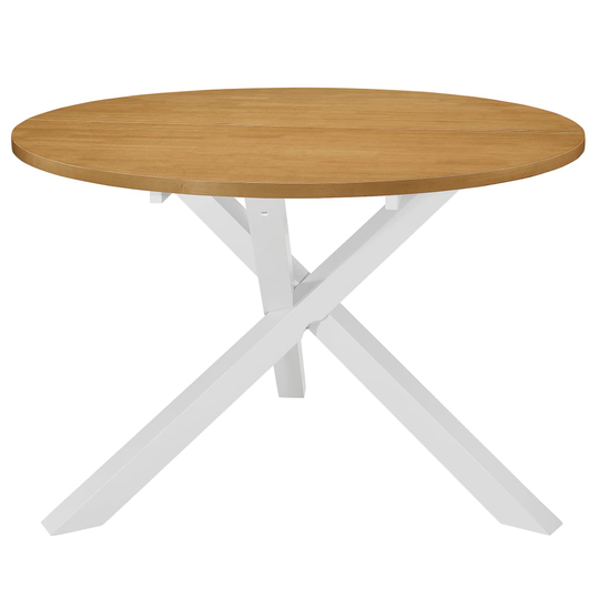 vidaXL Ruokapöytä valkoinen 120x75 cm MDF