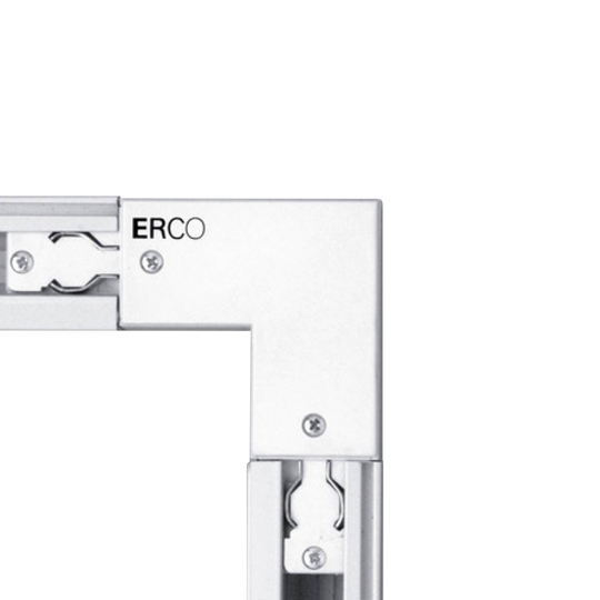 ERCO 3-vaihekulmaiitin, suojajohdin ulko valkoinen