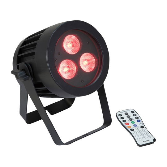 EUROLITE LED IP PAR 3x8W QCL -kohdevalo IP65