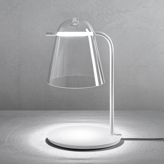 Prandina Sino T3 -LED-pöytälamppu kirkas/valkoinen