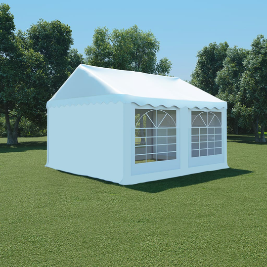 vidaXL Puutarhakatos PVC 4x4 m Valkoinen