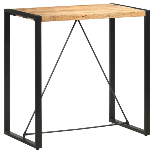 vidaXL Baaripöytä 110x60x110 cm täysi mangopuu