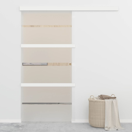 vidaXL Liukuovi ESG-lasi ja alumiini 102,5x205 cm hopea