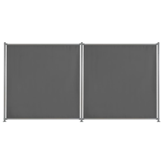 vidaXL Aitapaneeli 2 kpl kangas 360x180 cm antrasiitti