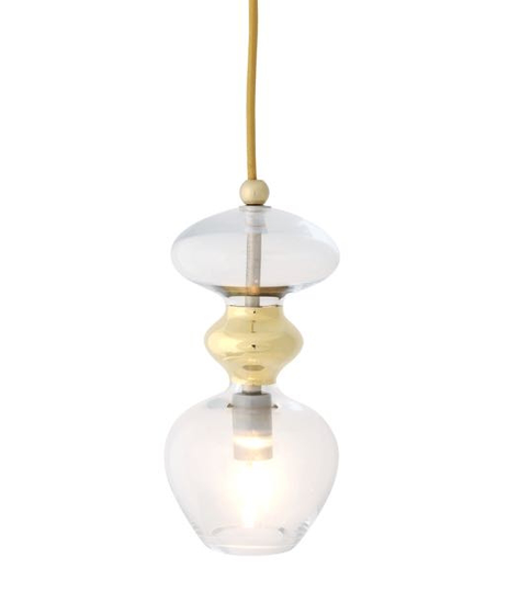 Futura pendant clear 24cm (Brass / Kulta)
