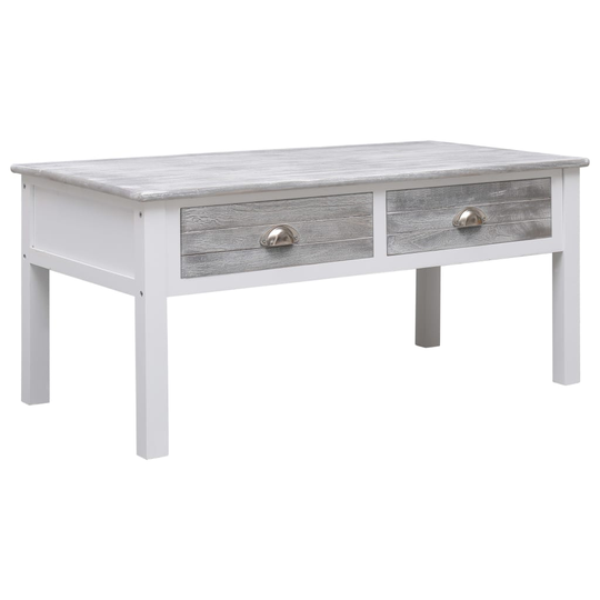 vidaXL Sohvapöytä harmaa 100x50x45 cm puu