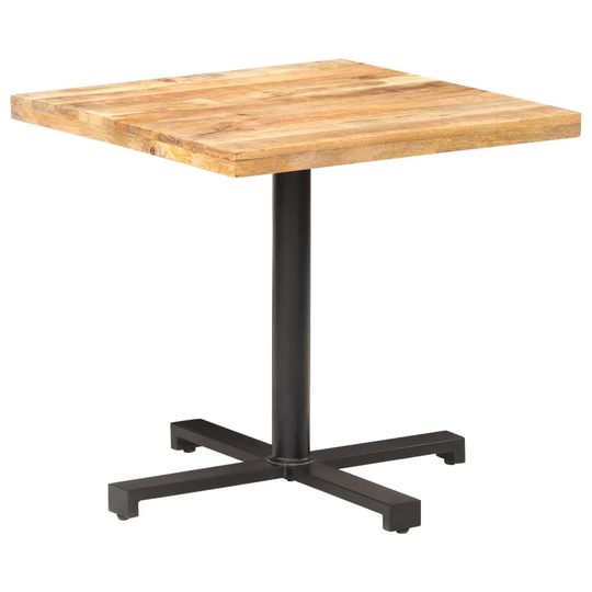 vidaXL Bistropöytä neliö 80x80x75 cm karkea mangopuu